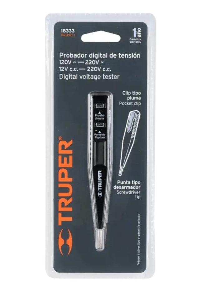 Probador digital de tensión C.A. / C.C., TRUPER