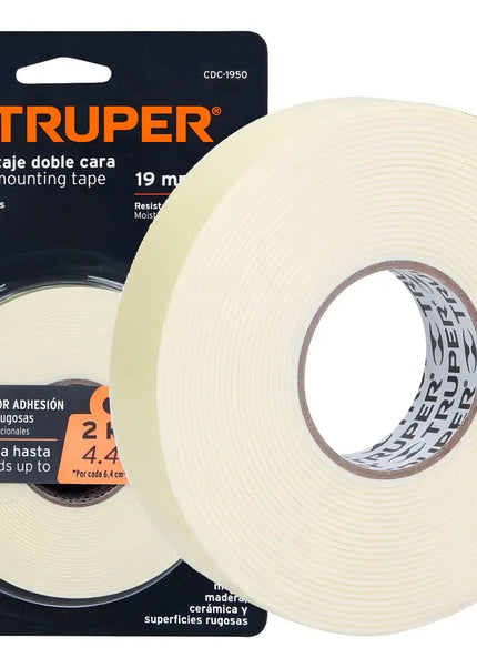 Cinta doble cara de 19 mm x 10 m Truper