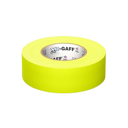 ProTapes Pro Gaff Cinta de tela mate con adhesivo de hule 2" x 55 yardas Amarillo