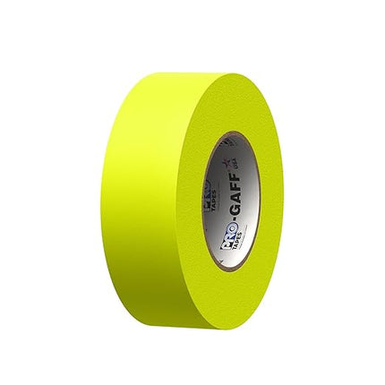 ProTapes Pro Gaff Cinta de tela mate con adhesivo de hule 2" x 55 yardas Amarillo