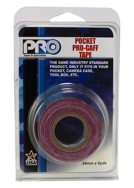 ProTapes ProGaff Pocket Cinta de tela mate con adhesivo de hule 1" x 6 yardas