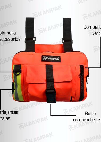 Chest Bag con bandola | Bolso Pecho Antirrobo Reflejante