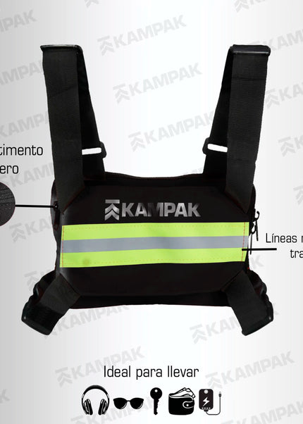 Chest Bag con bandola | Bolso Pecho Antirrobo Reflejante