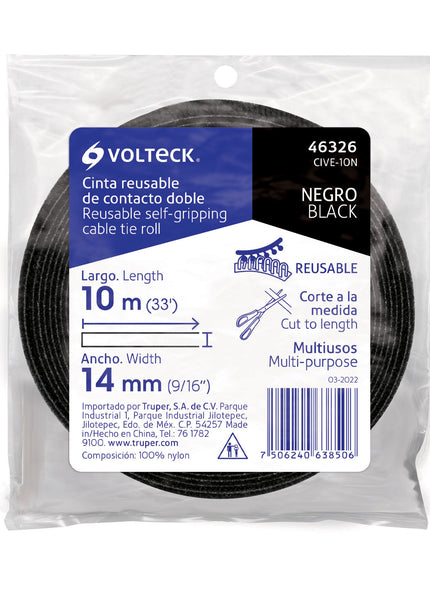 Rollo de 10 m de cinta reusable tactel Volteck - Truper